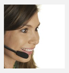 Kundenservice Frau mit Headset