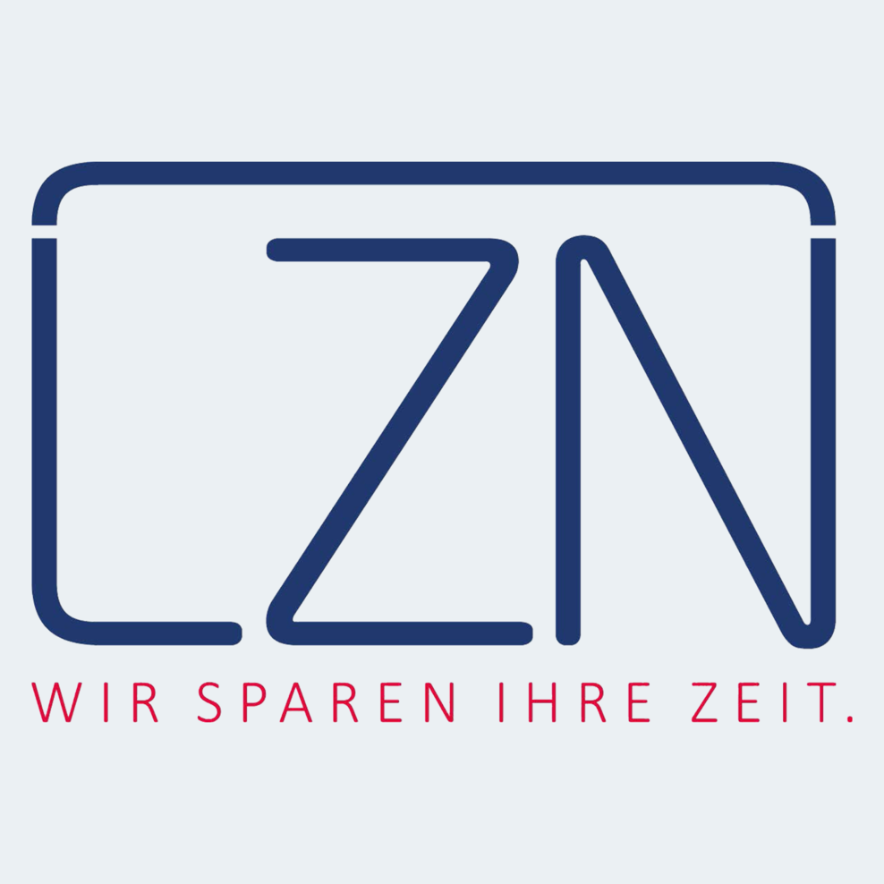 LZN Logo mit Claim Wir sparen Ihre Zeit